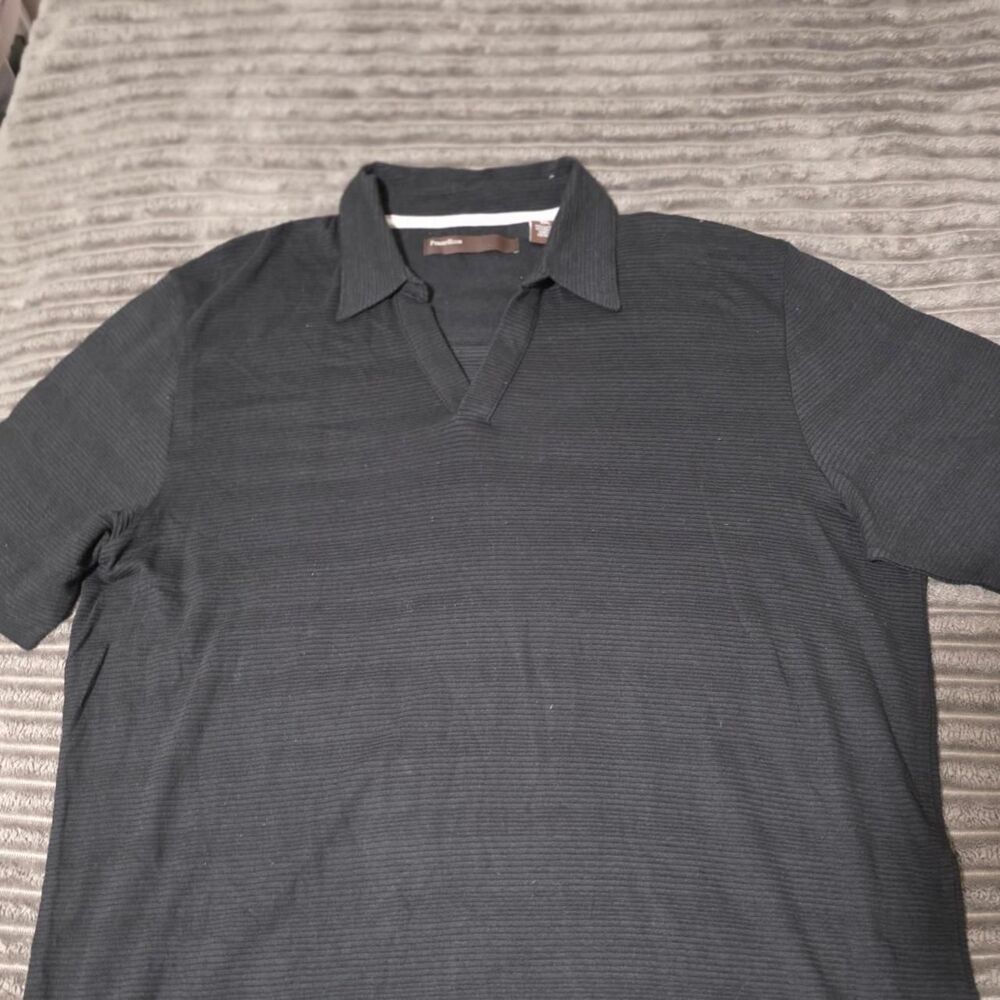 Perry-ellis Men's Black and Grey Polo-shirts
